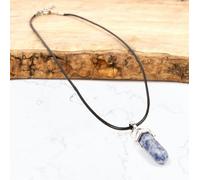 Myga Crystal Pendant Necklace - Blue Spot Jasper