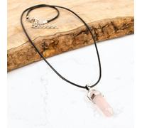 Myga - Healing Crystal Pendant Necklace - Gemstone, Reiki, Yoga, Spiritual, Meditation, Protection - Rose Quartz