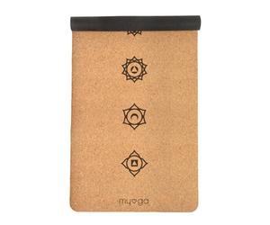 Myga Extra Large Chakra Cork Yoga Mat For Mindful Workouts