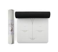 Myga Extra Large Yoga Mat with Alignment Lines - 6mm Thick Non-Slip Yoga Mat for Pilates & Fitness - Eco-Friendly, Durable & Sweat-Resistant for Home & Gym - 195x68cm (Grey)