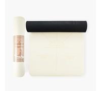 Myga Extra Large Yoga Mat with Alignment Lines - 6mm Thick Non-Slip Yoga Mat for Pilates & Fitness - Eco-Friendly, Durable & Sweat-Resistant for Home & Gym - 195x68cm, Cream