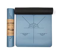 Myga Extra Large Yoga Mat with Alignment Lines - 6mm Thick Non-Slip Yoga Mat for Pilates & Fitness - Eco-Friendly, Durable & Sweat-Resistant for Home & Gym - 195x68cm, Blue