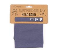 Myga Headband - Elastic Stretch Hair Band for Yoga, Sports and Fitness - Multipurpose Accessory Hair Tie, Neck Scarf, Gaiter and Face Covering Balaclava for Girls, Teens & Women - Barely Grape