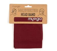 Myga Headband - Elastic Stretch Hair Band for Yoga, Sports and Fitness - Multipurpose Accessory Hair Tie, Neck Scarf, Gaiter and Face Covering Balaclava for Girls, Teens & Women - Maroon