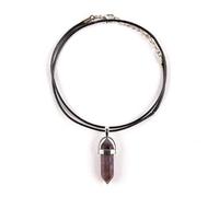 Myga - Healing Crystal Pendant Necklace - Gemstone, Reiki, Yoga, Spiritual, Meditation, Protection - Amethyst