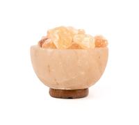 Myga Himalayan Fire Bowl Salt Lamp with Dimmer Switch, 3-5kg Approx, Made of 100% Authentic Natural Pink Handcarved Crystal Rock Salt Gives Ambient Glow