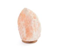 Myga Himalayan Salt Lamp - Hand-Carved Pink Himalayan Rock Salt Table Lamp with Dimmer Switch & Wooden Base - Decorative Bedside Lamp for Bedroom, Living Room, Meditation & Yoga (3-5kg)