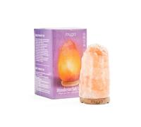 Myga 1-2KG Himalayan Natural Salt Lamp - Handcrafted Crystal Rock Salt Lamp on Wooden Base - Healing Himalayan Salt Lamp with Dimmer Switch and British Standards CE Certified Plug with a 15W Bulb