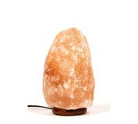 Myga 1-2KG Himalayan Natural Salt Lamp - Handcrafted Crystal Rock Salt Lamp on Wooden Base - Healing Himalayan Salt Lamp with Dimmer Switch and British Standards CE Certified Plug with a 15W Bulb