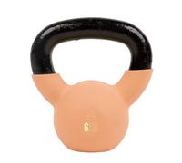Myga Iron Kettlebell - Heavy Cast Iron Weight for Fitness and Strength Training, Bodybuilding, Muscle and Cardio - Workout Equipment ideal for Home, Gym and Studio - Peach, 6kg