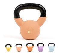 Myga Iron Kettlebell - Heavy Cast Iron Weight for Fitness and Strength Training, Bodybuilding, Muscle and Cardio - Workout Equipment ideal for Home, Gym and Studio - Peach, 6kg