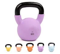 Myga Iron Kettlebell - Heavy Cast Iron Weight for Fitness and Strength Training, Bodybuilding, Muscle and Cardio - Workout Equipment ideal for Home, Gym and Studio - Purple, 10kg
