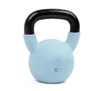 Myga Iron Kettlebell - Heavy Cast Iron Weight for Fitness and Strength Training, Bodybuilding, Muscle and Cardio - Workout Equipment ideal for Home, Gym and Studio - Sky Blue, 12kg