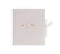 Myga Luxurious Wedding Planner - Ultimate UK Wedding Planner Book Organiser Notebook for Bride & Groom to Plan Guest List, Budget, Venue, Dress Code, Contacts, Notes & Details - 144 Pages, Pearl White