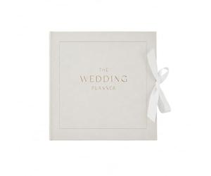 Myga Luxurious Wedding Planner - Ultimate UK Wedding Planner Book Organiser Notebook for Bride & Groom to Plan Guest List, Budget, Venue, Dress Code, Contacts, Notes & Details - 144 Pages, Pearl White