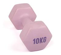 Myga Neoprene Hex Dumbbells - Anti-Roll Cast Iron Hand Weights with Non-Slip Grip for Strength Training, Fitness & Full-Body Workout at Home & Gym - Choice of SINGLE or PAIR, 1kg - 10kg