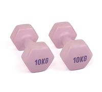 Myga Neoprene Hex Dumbbells - Anti-Roll Cast Iron Hand Weights with Non-Slip Grip for Strength Training, Fitness & Full-Body Workout at Home & Gym - Choice of SINGLE or PAIR, 1kg - 10kg