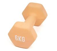 Myga Neoprene Hex Dumbbells - Anti-Roll Cast Iron Hand Weights with Non-Slip Grip for Strength Training, Fitness & Full-Body Workout at Home & Gym - Choice of SINGLE or PAIR, 1kg - 10kg