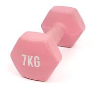 MYGA Hex Dumbbells - Single Neoprene & Cast Iron Hexagonal Dumbbell Hand Weights for Women and Men at Home & Gym - Weight: 7 kg