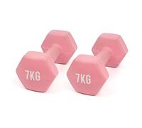 Myga Neoprene Hex Dumbbells - Anti-Roll Cast Iron Hand Weights with Non-Slip Grip for Strength Training, Fitness & Full-Body Workout at Home & Gym - Choice of SINGLE or PAIR, 1kg - 10kg
