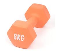Myga Neoprene Hex Dumbbells - Anti-Roll Cast Iron Hand Weights with Non-Slip Grip for Strength Training, Fitness & Full-Body Workout at Home & Gym - Choice of SINGLE or PAIR, 1kg - 10kg