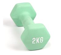 MYGA Hex Dumbbells - Single Neoprene & Cast Iron Hexagonal Dumbbell Hand Weights for Women and Men at Home & Gym - Weight: 2 kg