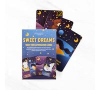 Myga Night Time Affirmation Cards for Kids - 50 Bedtime Mindfulness Cards with Positive Quotes for Girls & Boys - Relaxing Sweet Dreams Affirmations for Children’s Night Routine