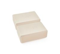 Myga Yoga Blocks - Pair of High Density Foam Bricks for Yoga, Pilates and Fitness for Balance, Support & Flexibility - Non Slip, Lightweight & Durable Foam Blocks for Home, Gym & Travel (Sand)