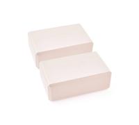 Myga Yoga Blocks - Pair of High Density Foam Bricks for Yoga, Pilates and Fitness for Balance, Support & Flexibility - Non Slip, Lightweight & Durable Foam Blocks for Home, Gym & Travel (Blush)