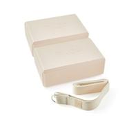 Myga Pair Of Yoga Blocks & Strap Sand