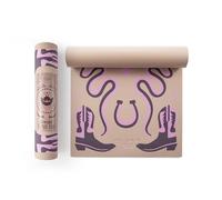 Myga Printed Yoga Mat - 6mm Thick Non-Slip Exercise Mat for Yoga, Pilates, Meditation and Fitness - Lightweight Travel Yoga Mat for Men and Women - Choice of Design (Cowgirl)