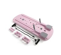 Myga Pilates Reformer Machine - Foldable Pilates Board with Rebound Ab Roller, Resistance Bands, Push Up Bars & LED Counter for Full Body Workout - Multifunctional for Home, Gym & Travel (Pink)