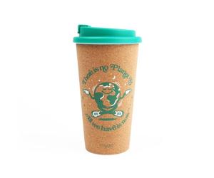 Myga Reusable Coffee Cup - 450ml Leakproof Double Walled Insulated Travel Mug with Lid - Large BPA-Free Eco-Friendly Cork Thermal Cup for Hot & Cold Drinks - Planet B