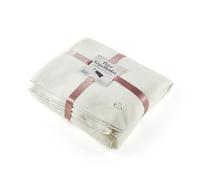Myga Reversible Fleece Yoga Blanket - Soft, Warm & Lightweight Blanket for Yoga, Meditation and Relaxation - Machine Washable & Cozy Throw for Home & Travel - Large, 200cm x 145cm (Cream)