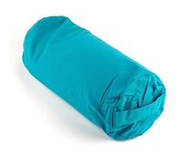 Myga RY1289 - Buckwheat Support Bolster Pillow Prop for Restorative Yoga - Great Soft Stable Support Cushion for Pregnancy Yoga - 63 x 25cm, Turquoise