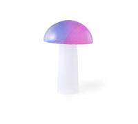 Myga Selenite Crystal Mushroom - Electroplated Healing Stone for Clarity, Peace & Sleep - Ethically Sourced Spiritual Healing Crystal for Yoga, Reiki, Chakra Balancing & Positive Energy (Blue)