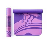 Myga Silk Print Kids Yoga Mat - Non-Slip for Childrens Fitness & Mindfulness - Lightweight, Non-Toxic & Easy Clean Play Mat for Girls & Boys - Unicorn Dreamcatcher