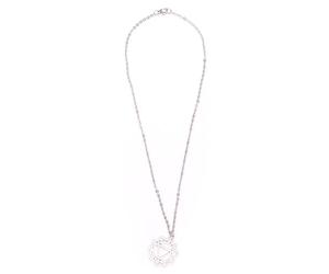 Myga Silver 7 Chakras Pendant Necklace for Women and Men - Solar Plexus Chakra