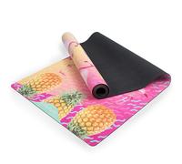 Myga Vegan Suede Yoga Mat - Luxurious Rubber Yoga Mat Available in 6 Stunning Patterns - Tropical