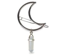 Myga Women's Crystal Moon Hair Clip in Silver Myga Silver One Size