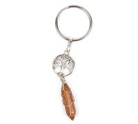 Myga Women's Keyring - Tree Of Life & Goldstone in Silver Myga Silver One Size