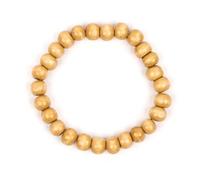 Myga Women's Natural Handmade Wooden Bead Bracelet in Brown Myga Brown One Size