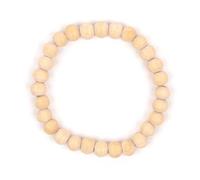 Myga Women's Natural Handmade Wooden Bead Bracelet in Cream Myga Cream One Size