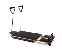 Myga Wooden Pilates Reformer - Home Pilates Machine with Adjustable Resistance & Padded Handles - Compact, Durable Reformer for Core Strength, Full-Body Workout, Toning & Flexibility