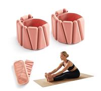 Myga Wrist & Ankle Weights Set - Adjustable 1lb (0.45kg) Wearable Wrist Weights with Carry Pouch - Soft Silicone Ankle Weights for Pilates, Walking & Strength Training Workouts | 2 Pack