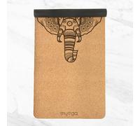 Myga Cork Yoga Mat - Extra Large Exercise Mat with Great Grip for Yoga, Pilates, Stretching and Fitness - Eco-Friendly Natural Cork, ideal for Home & Gym - 205 x 70cm, 6mm Thickness - Elephant