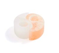 Myga Yin & Yang Himalayan Salt Tealight Holder in Pale Orange Myga Pale Orange