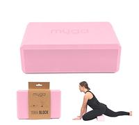 MYGA Yoga Block - Lightweight EVA Foam Yoga Brick - High Density Non-Slip Block for Pilates, Balance and Flexibility - Dusty Pink
