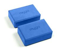 Myga Yoga Blocks - Pair of High Density Foam Bricks for Yoga, Pilates and Fitness for Balance, Support & Flexibility - Non Slip, Lightweight & Durable Foam Blocks for Home, Gym & Travel (Royal Blue)