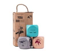 Myga Yoga Dice - Set of 3 Dice with Partner Yoga Poses and Actions for Exercise, Fitness and Full Body Workout - Soft & Lightweight Dice great for Travel and Family Fun - Ideal for Gifting